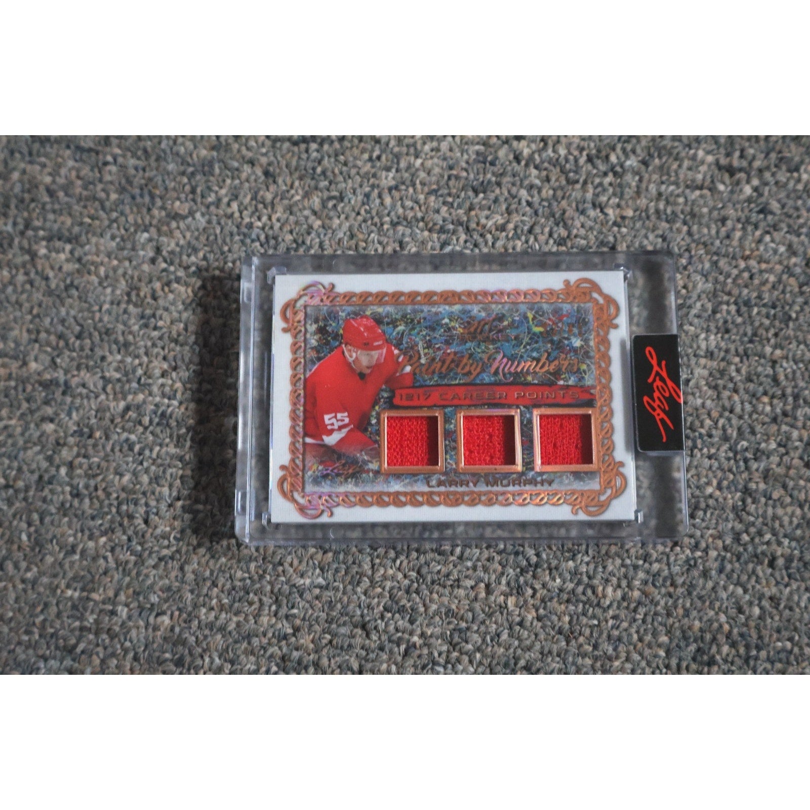 2022-23 Leaf Art of Hockey Paint By Numbers Relic Larry Murphy Patch /45 #PBN-19