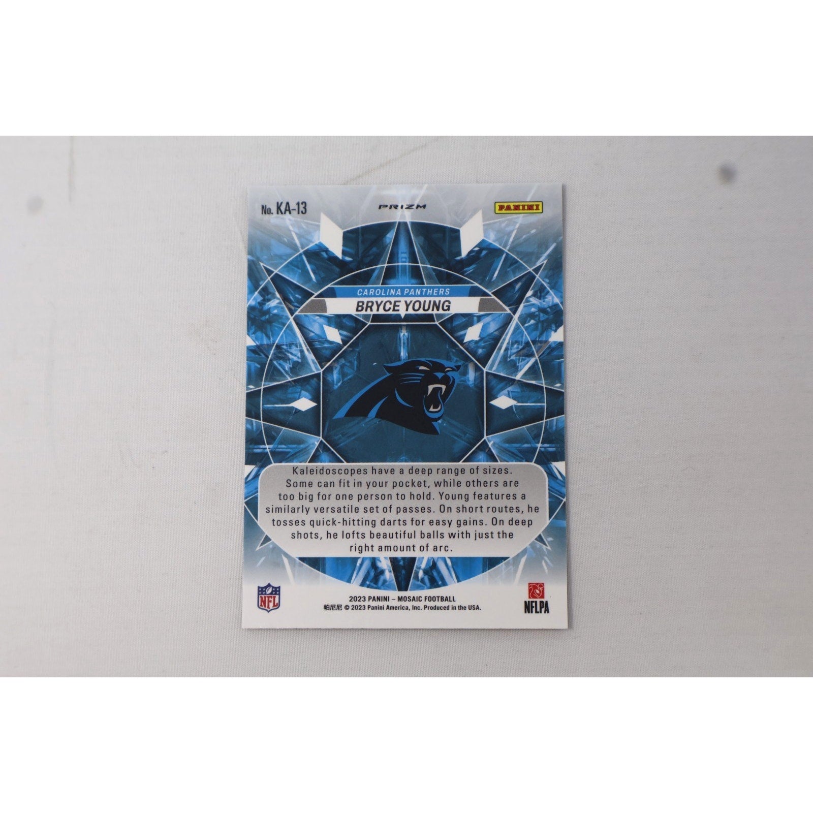 Bryce Young 2023 Panini Mosaic Rookie Kaleidoscopic SSP RC Panthers Case Hit