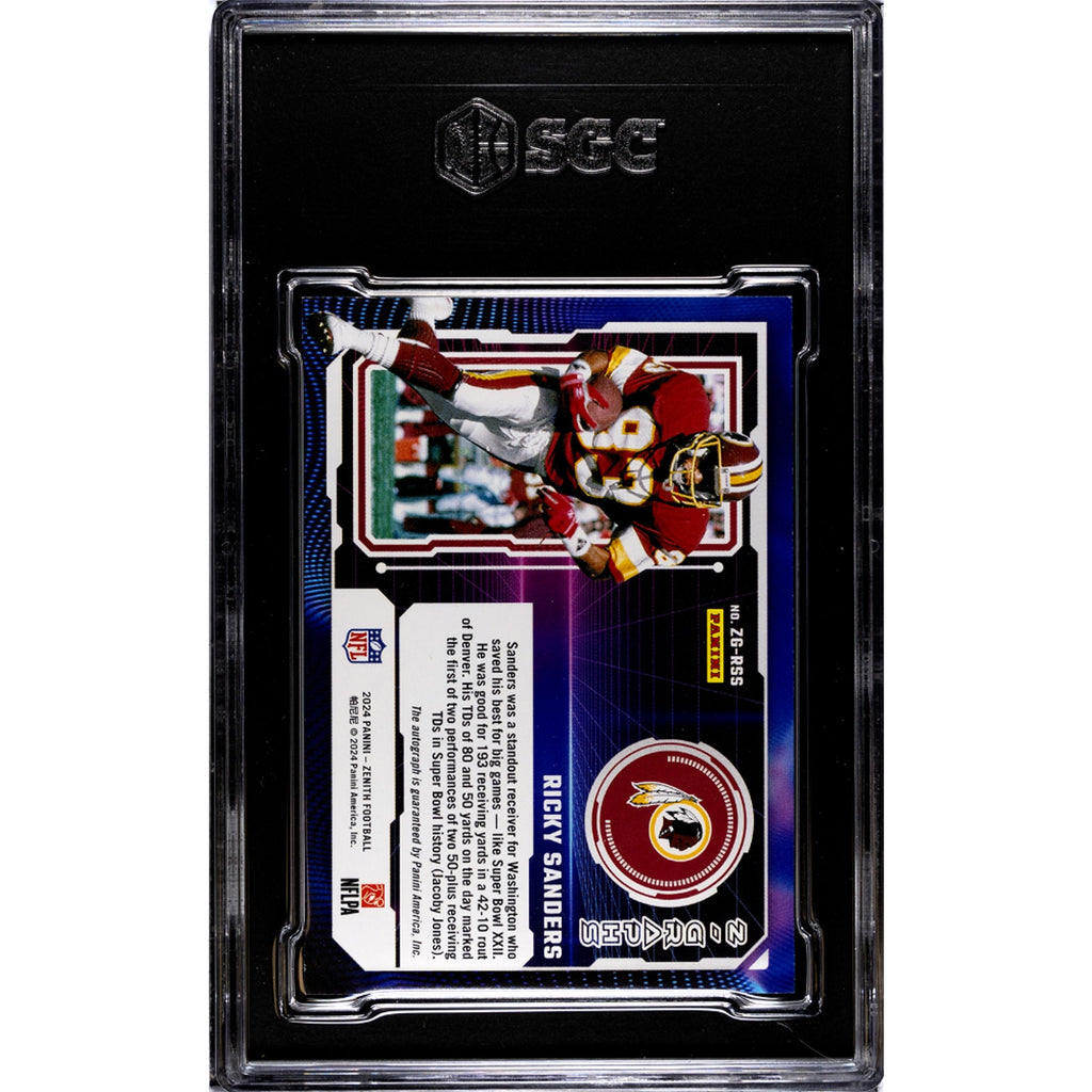 Ricky Sanders 2024 Panini Zenith Z-Graphs Spokes Auto #ZG-RSS /25 SGC Graded 8.5