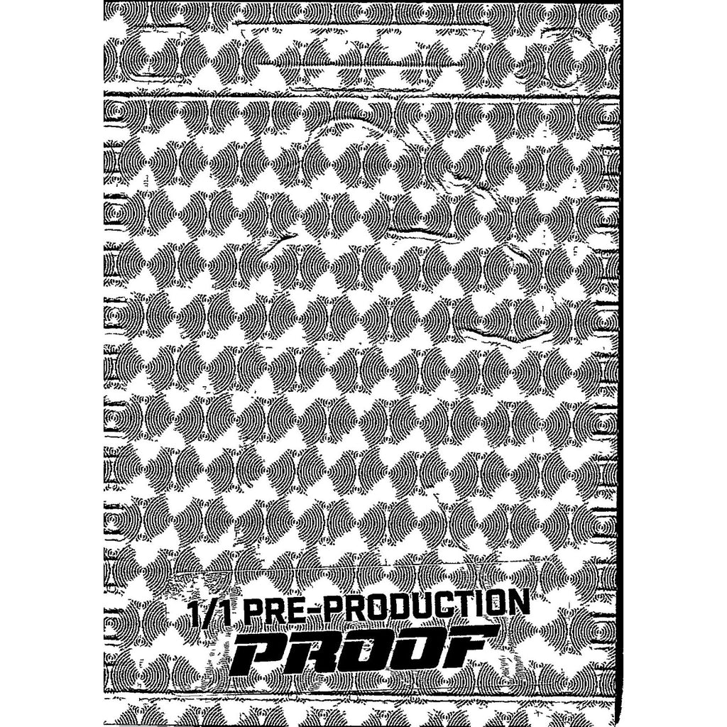 Back of Miguel Cabrera Pro Set Pre-Production Proof 1 of 1 Gold baseball card showing proof design pattern