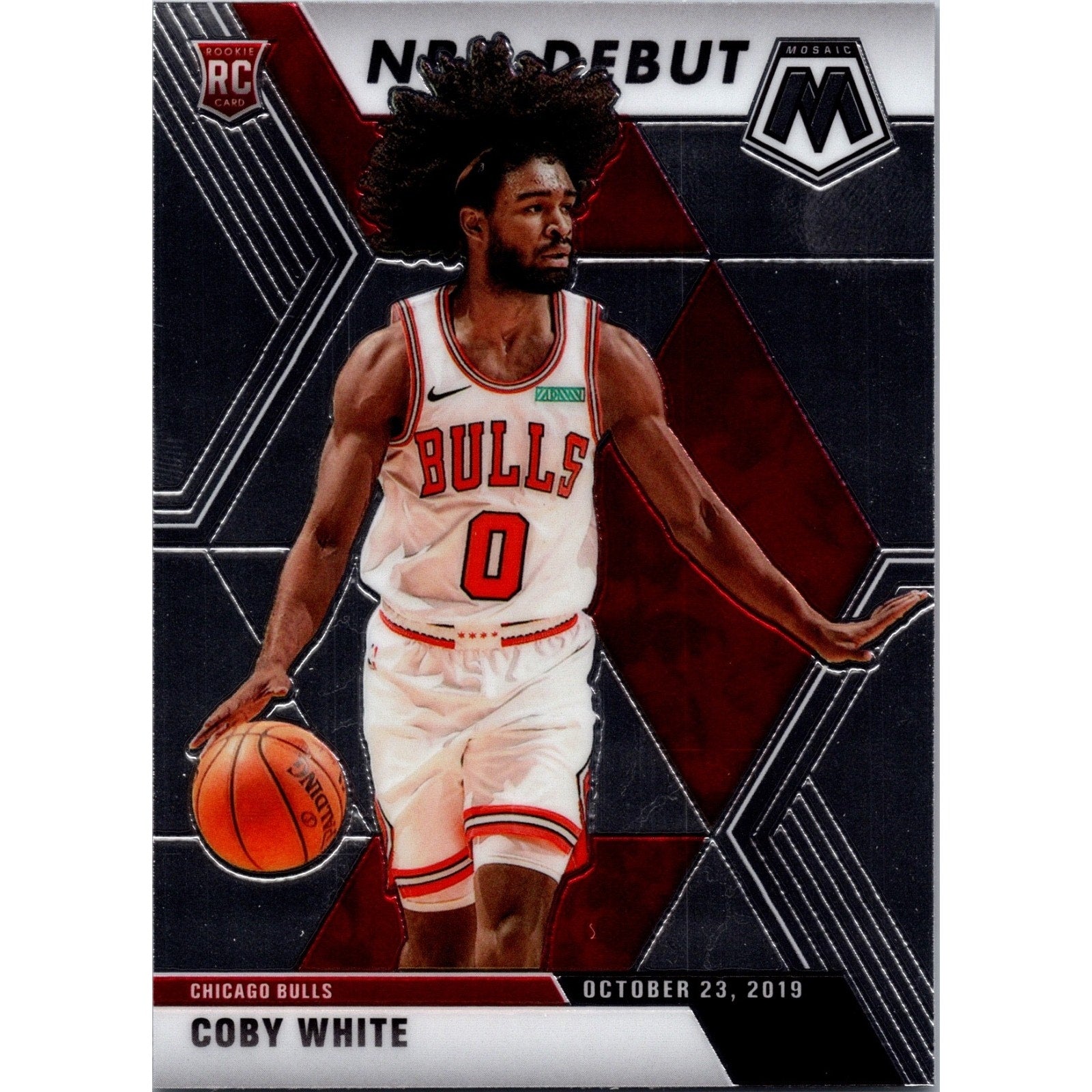 Coby White 2019 Color Match Panini Mosaic NBA Debut #264 (RC) Chicago Bulls Mint