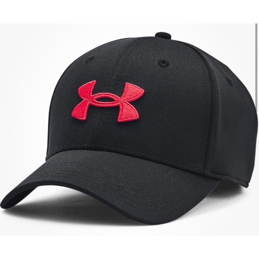 UNDER ARMOUR Men's Blitzing Cap Hat Stretch Fit Sweatband Size S/M Black/Red