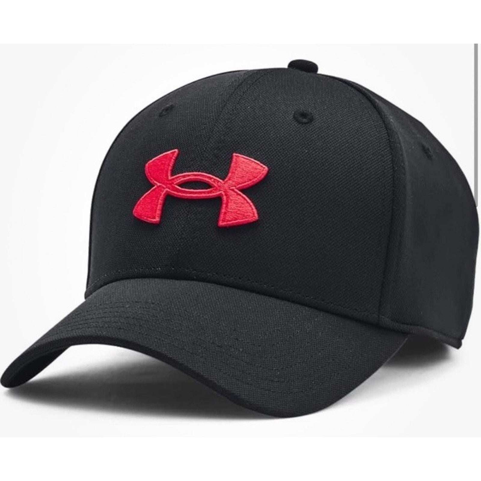 UNDER ARMOUR Men's Blitzing Cap Hat Stretch Fit Sweatband Size S/M Black/Red