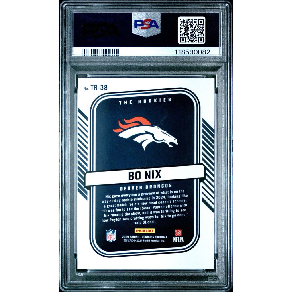 2024 BO NIX THE ROOKIES Donruss #TR38 ROOKIE RC PSA 10 Gem Broncos QB NFL