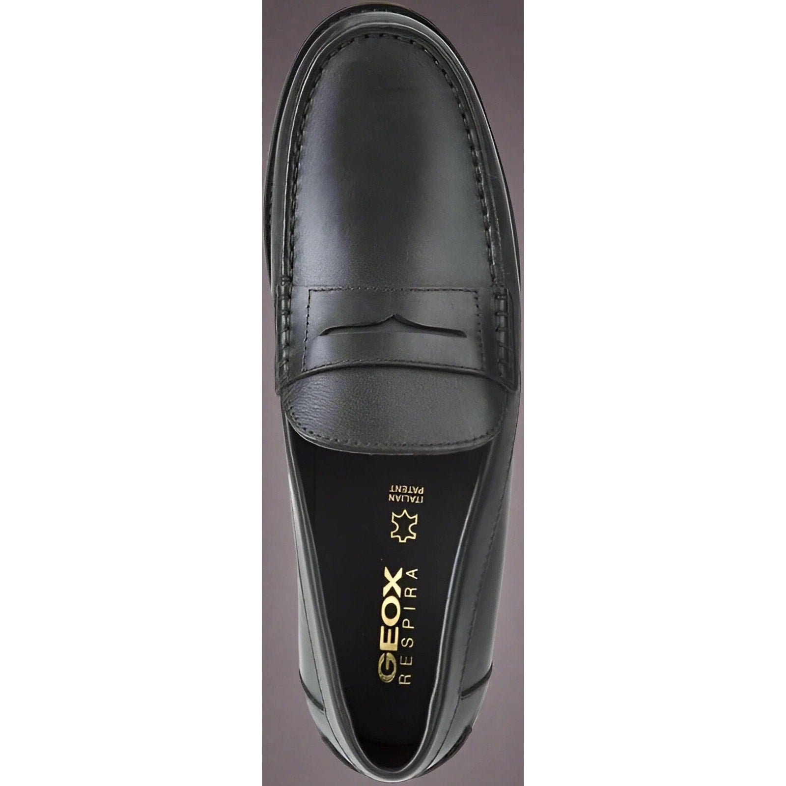 Geox Mens U New Damon B Penny Loafer Black With Heel Breathable Toe Box Dress