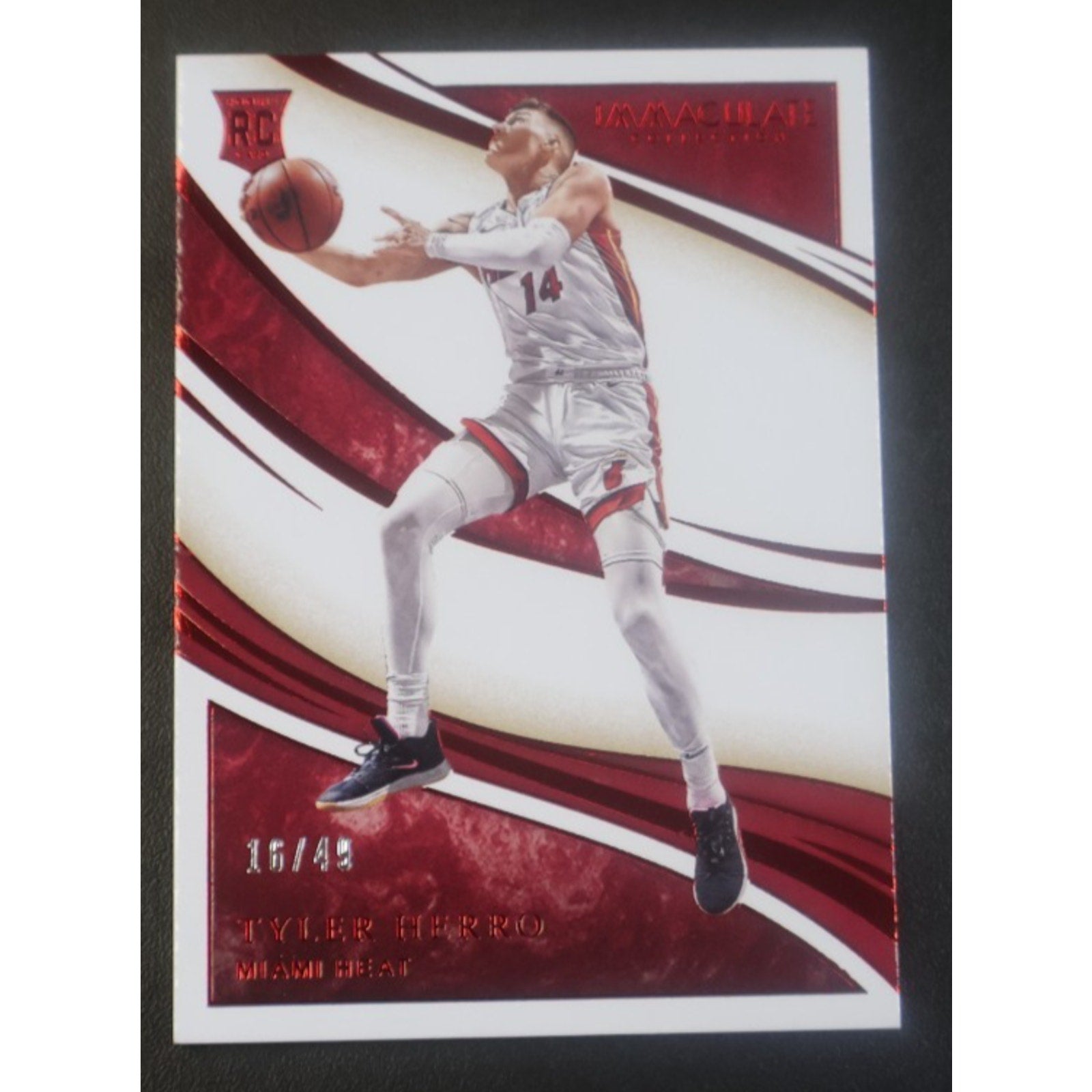 2019-20 Panini Immaculate Red /49 Tyler Herro #26 Rookie RC Miami Heat