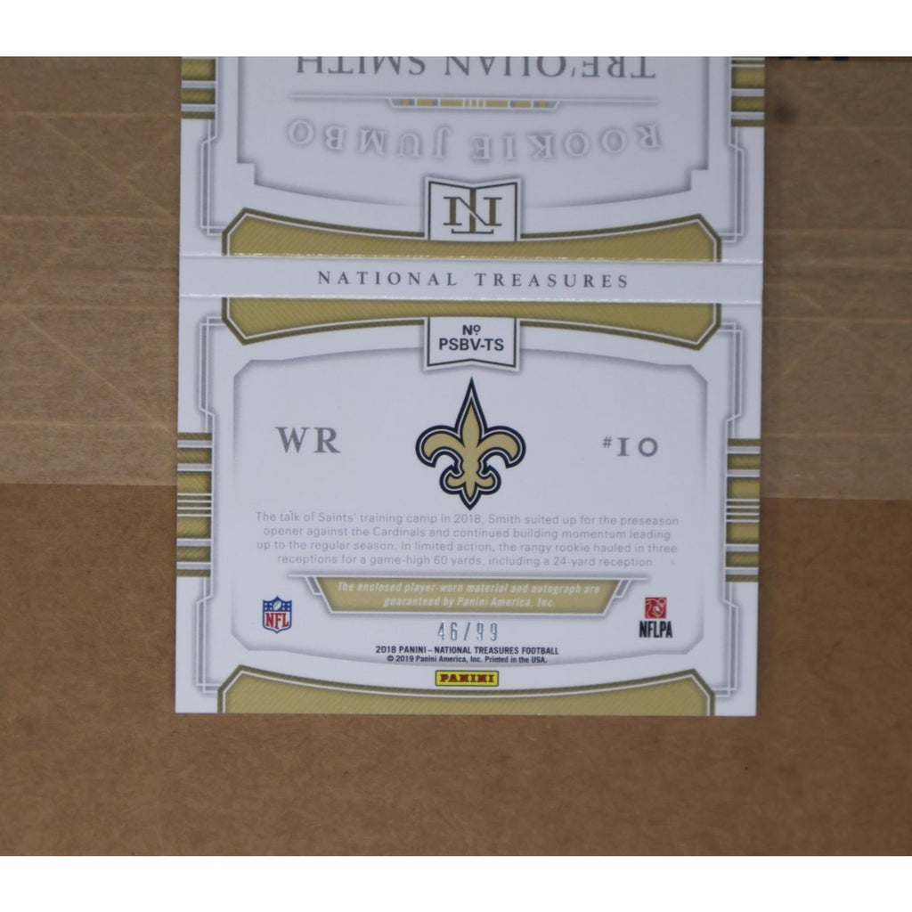 Trequan Smith 2018 Panini Jumbo Patch Rookie Auto Booklet Card #PSBV-TS /99 RC