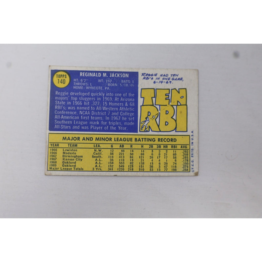 Reggie Jackson 1970 Topps #140 EX