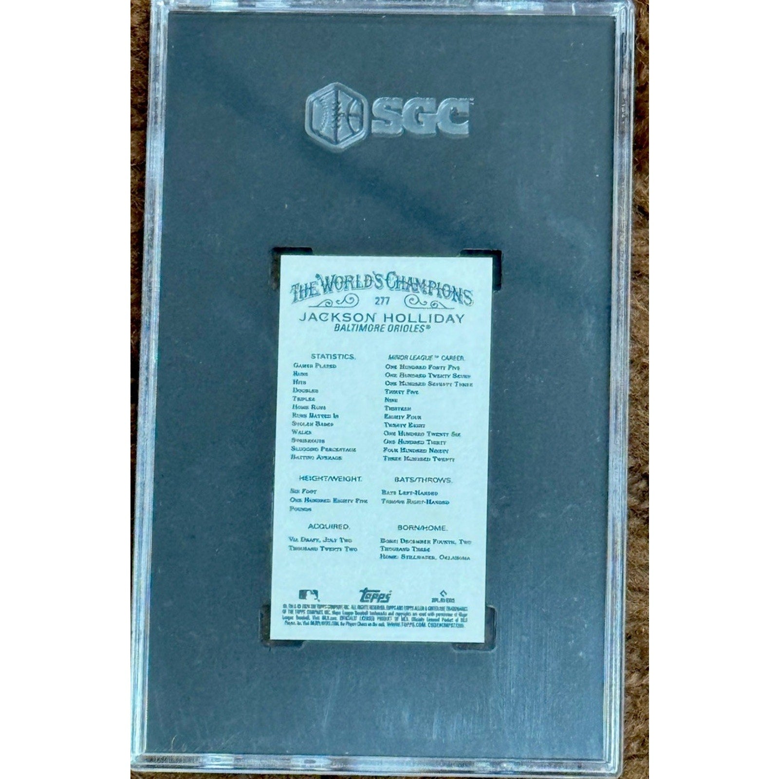 2024 Topps Allen & Ginter Jackson Holliday Mini Rookie Design Variations SGC 10