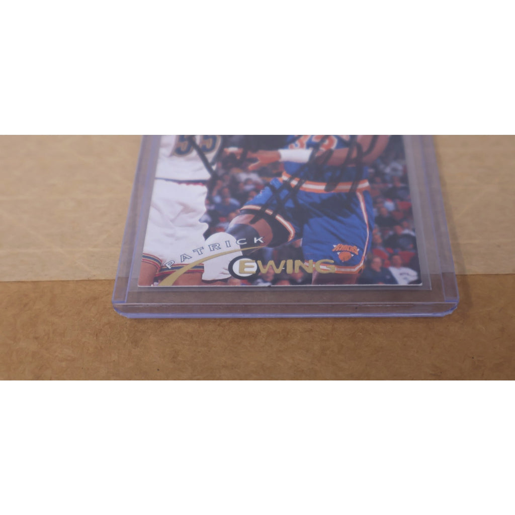 Patrick Ewing Autographed 1994 Topps Stadium Club Card #1 New York Knicks