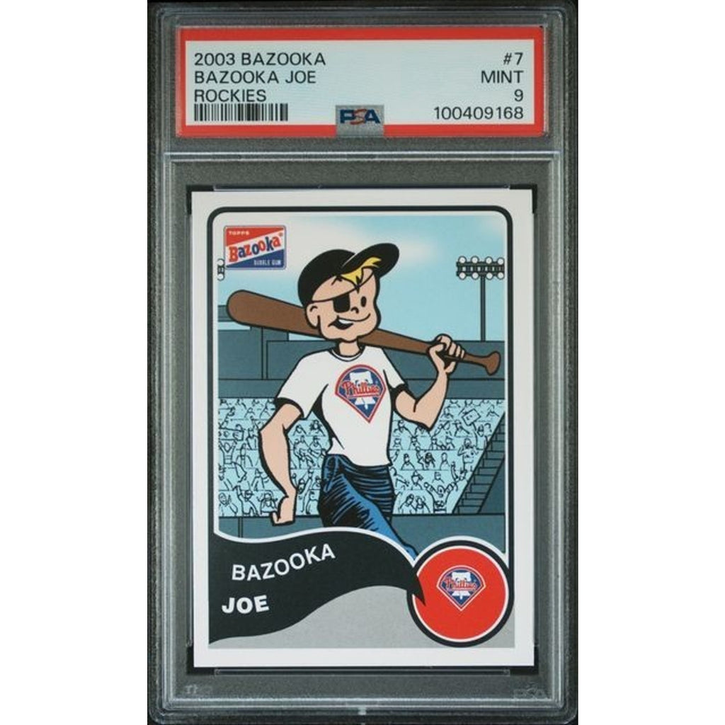 Bazooka Joe 2003 Topps Bazooka Philadelphia Phillies #7 PSA 9 Error PSA Label