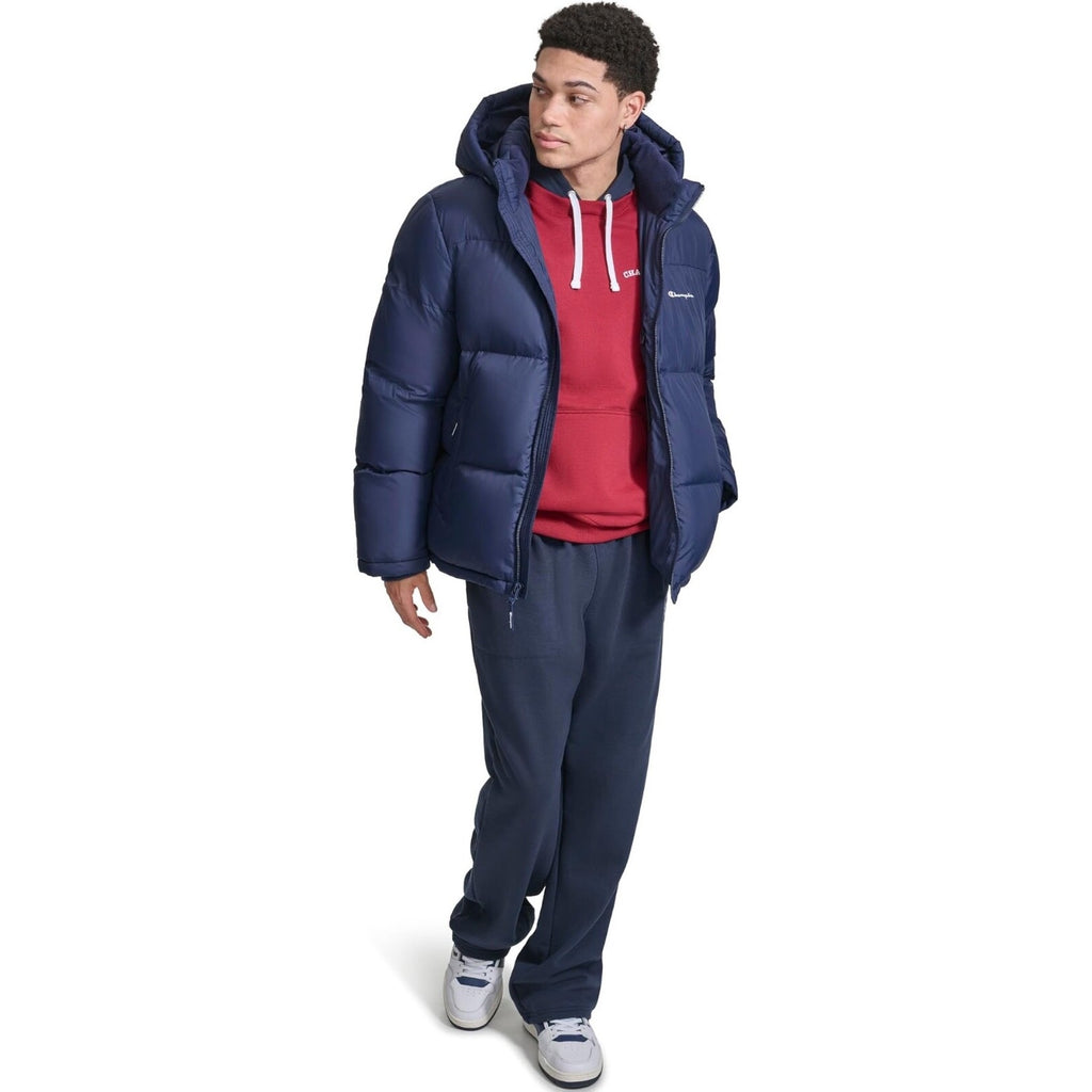 Champion Men's Heavy Weight Puffer with Adjustable Hood Peacoat Winter Coat