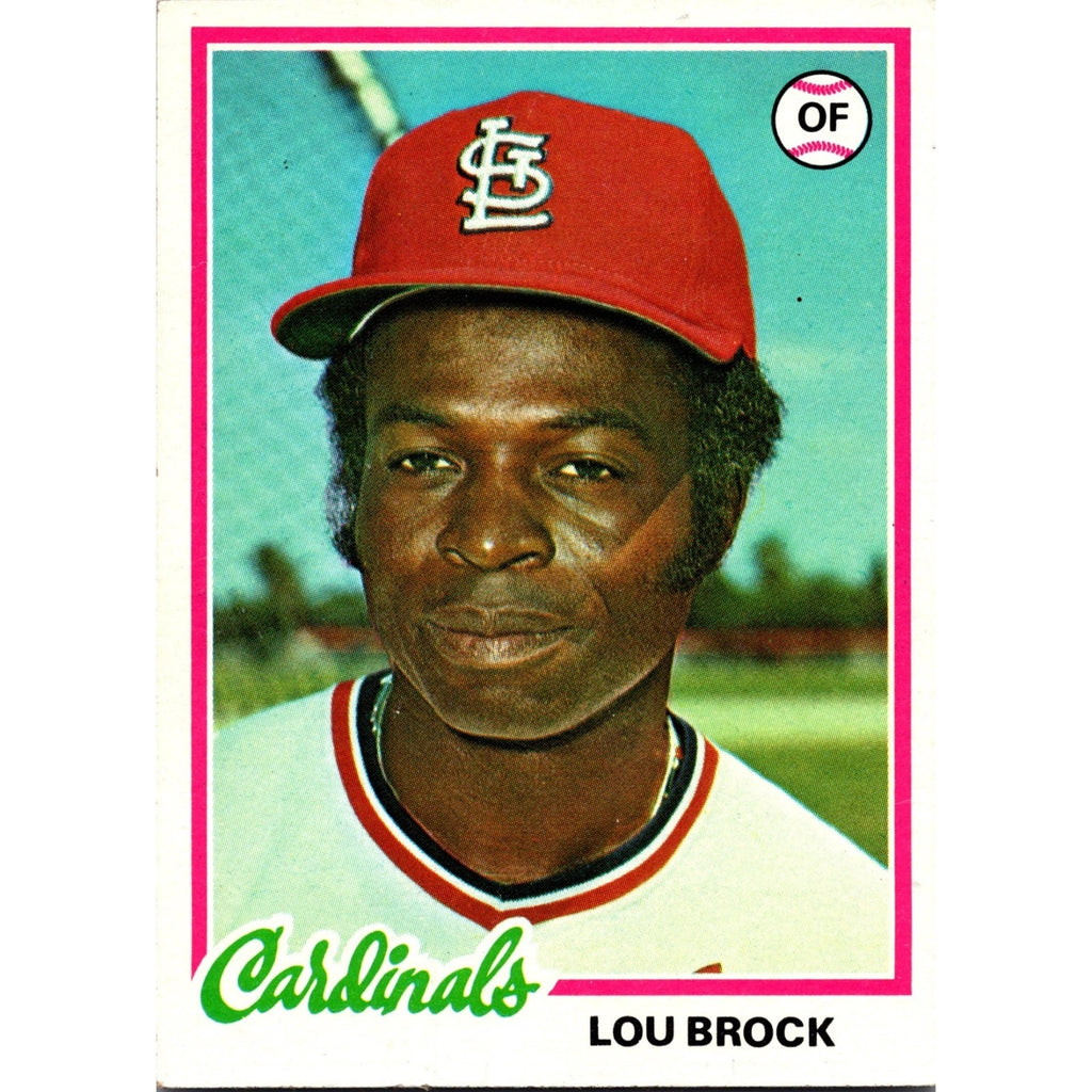 Lou Brock 1978 Topps #170 St Louis Cardinals Legend NM
