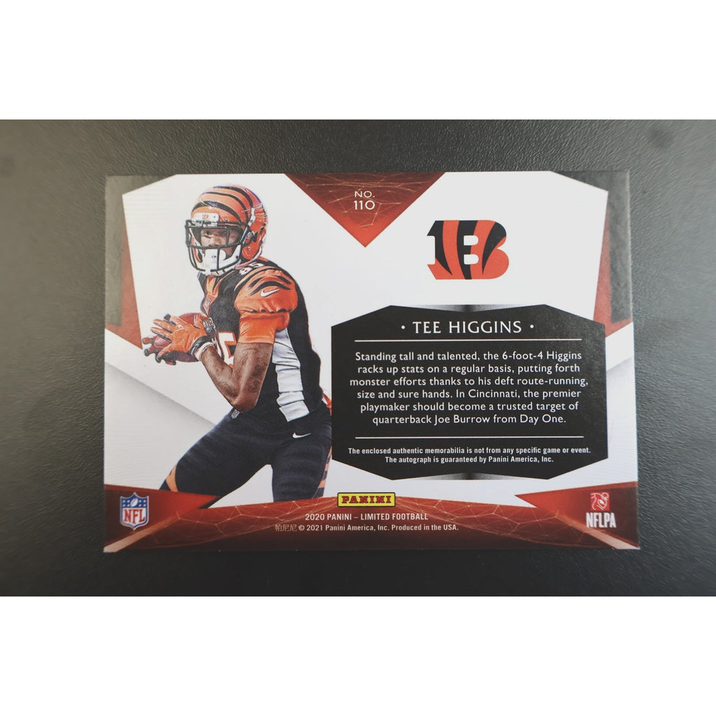 Tee Higgins 2020 Panini Limited Rookie Patch Autograph RPA #110 /49 SP RC NM
