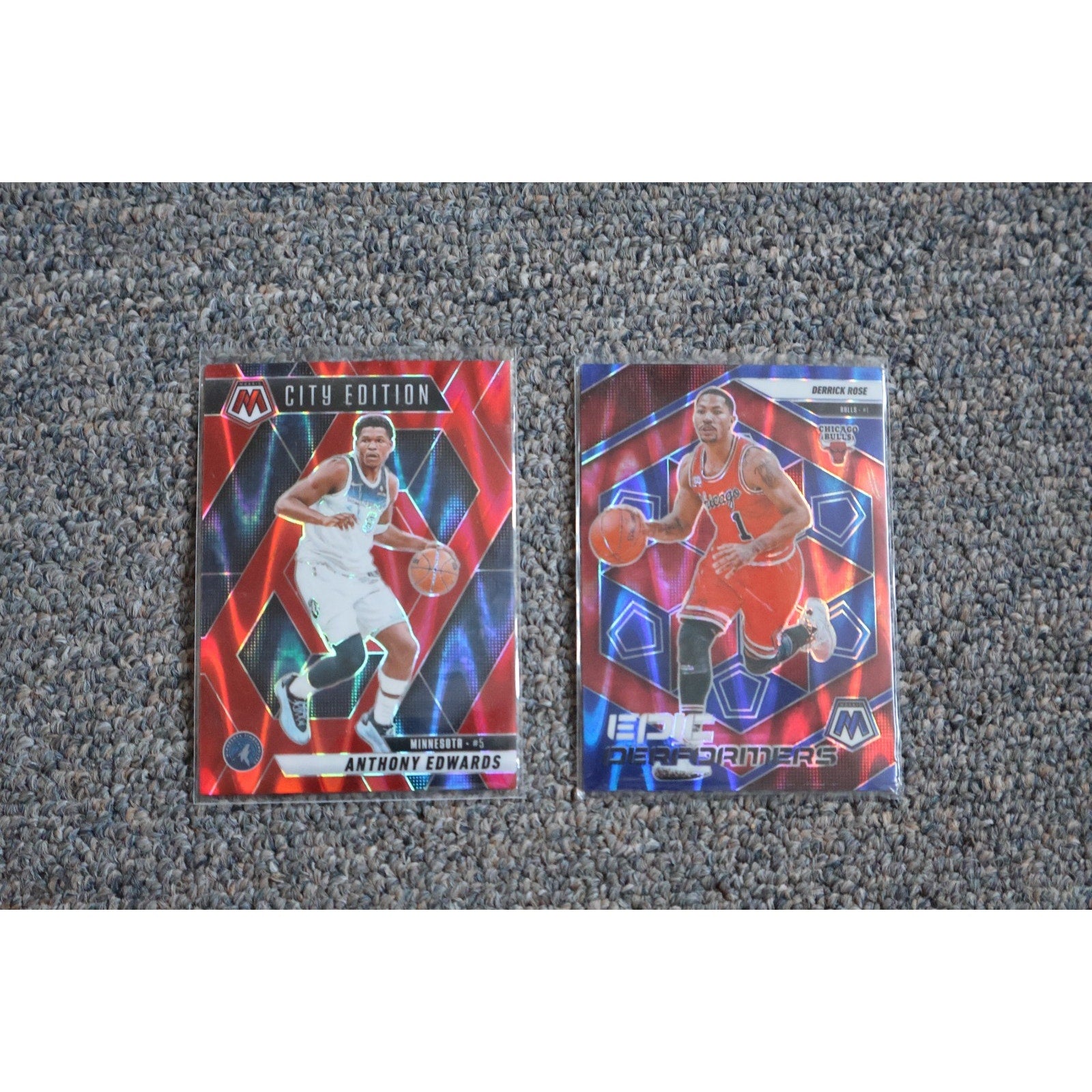 Lot Mosaic Anthony Edwards City Edition /299 Derrick Rose Epic Performers /149