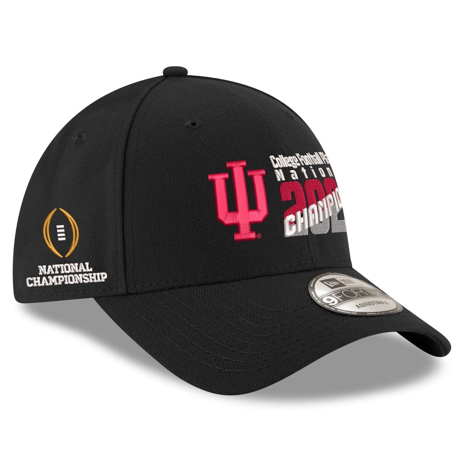 Indiana Hoosiers New Era 2025 CFP National Champs 9FORTY Adjustable Hat