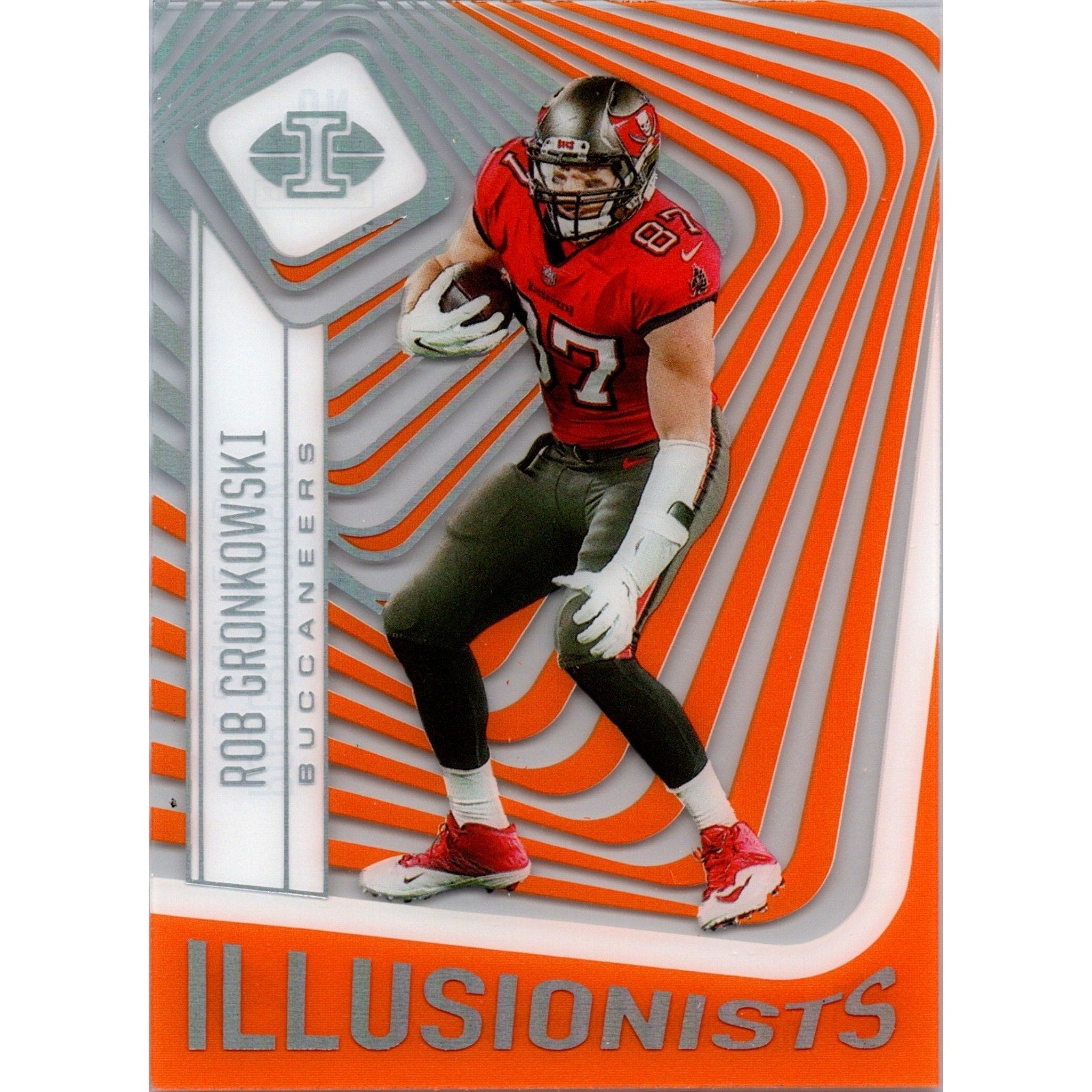 Rob Gronkowski 2021 Panini Illusions Illusionists #ILL-2 Orange GOAT Mint