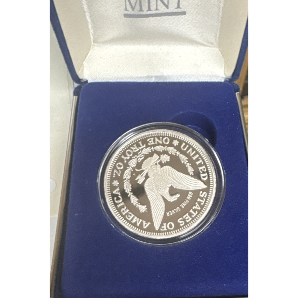 1990 George HW Bush Gorbachev 1oz 0.999 Summit Silver Proof Coin Encapsulated ￼