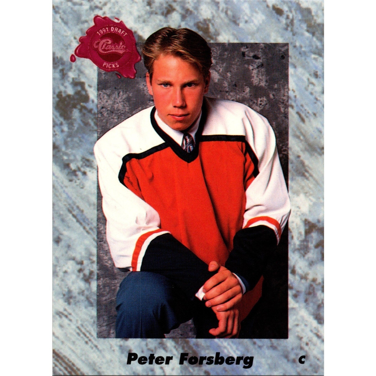 Peter Forsberg 1991 Classic Draft Picks Rookie Card #5 NHL HOF RC Mint