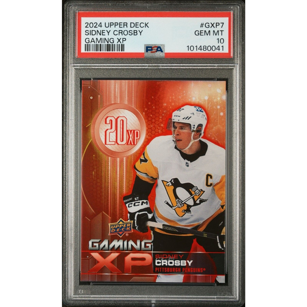 2024-25 Upper Deck Series 1 Gaming XP Speckle #GXP-7 Sidney Crosby PSA 10 POP 1