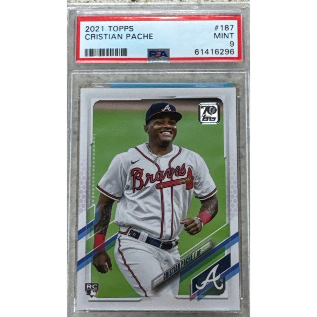 2021 Topps Series 1 CHRISTIAN PACHE ROOKIE RC PSA 9 MINT Atlanta Braves #187