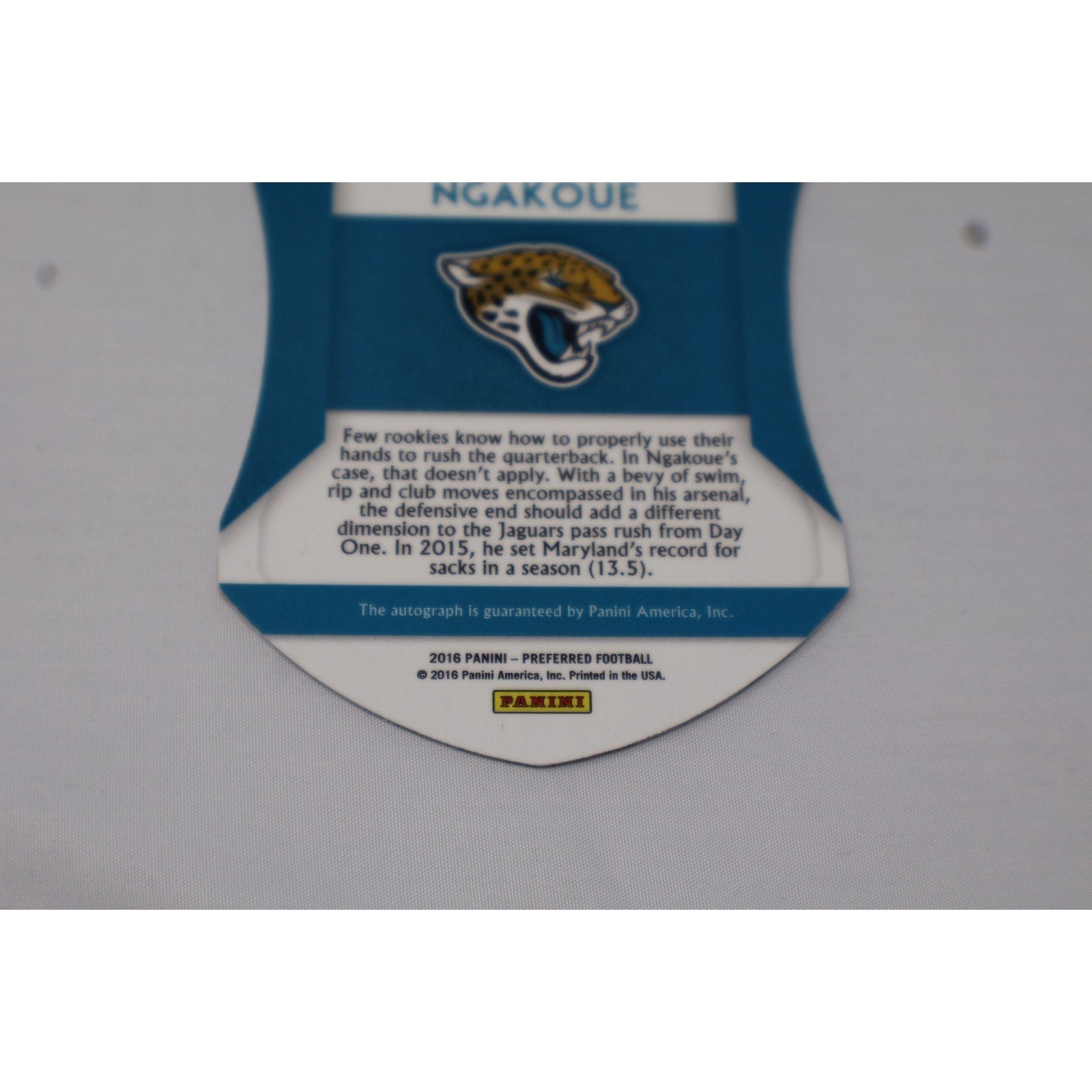 Yannick Ngakoue 2016 Panini Preferred Color Guard /199 #291 Rookie Auto RC Mint