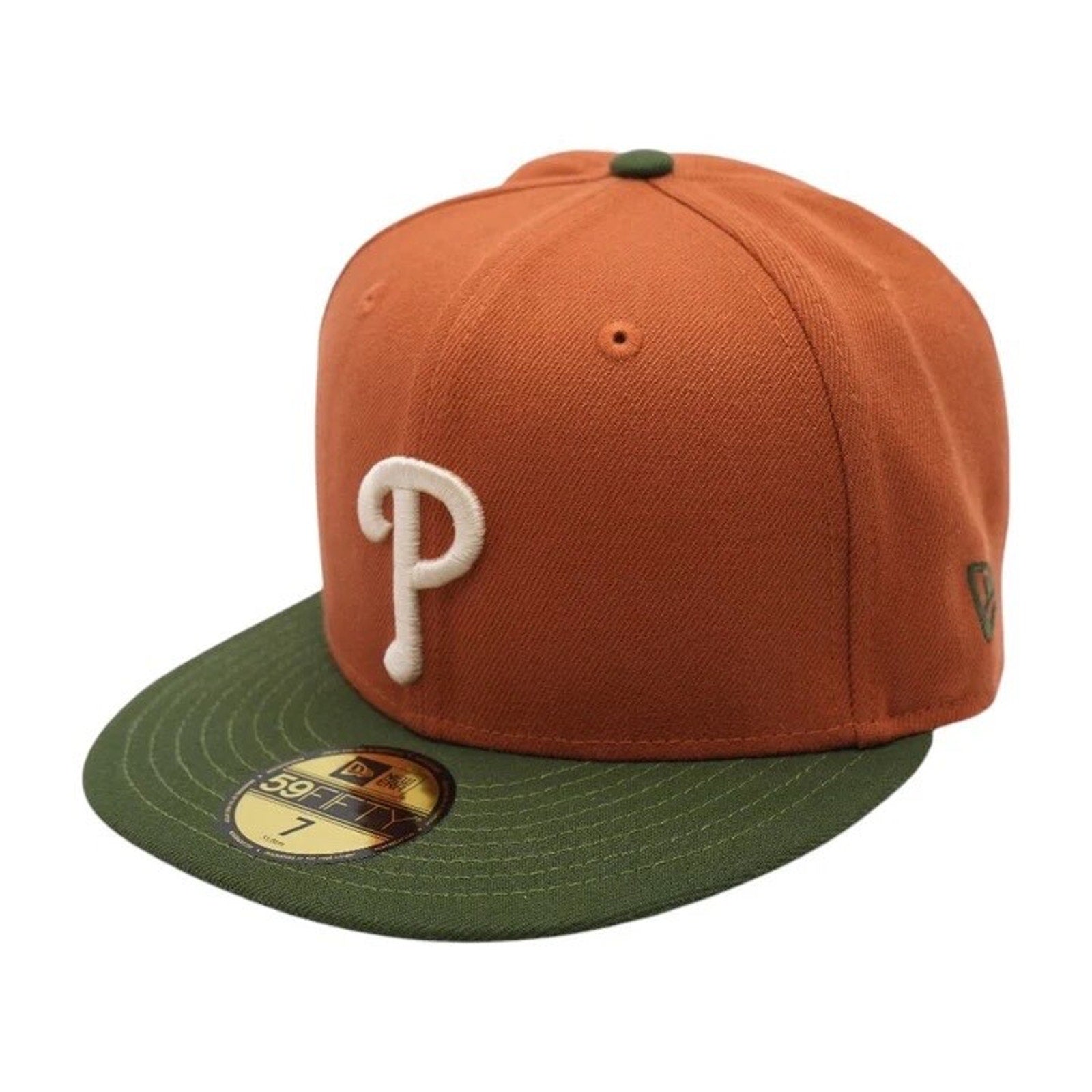 Rust Cap Flat Bill Philadelphia Phillies 2008 World Series Patch 59fifty New Era