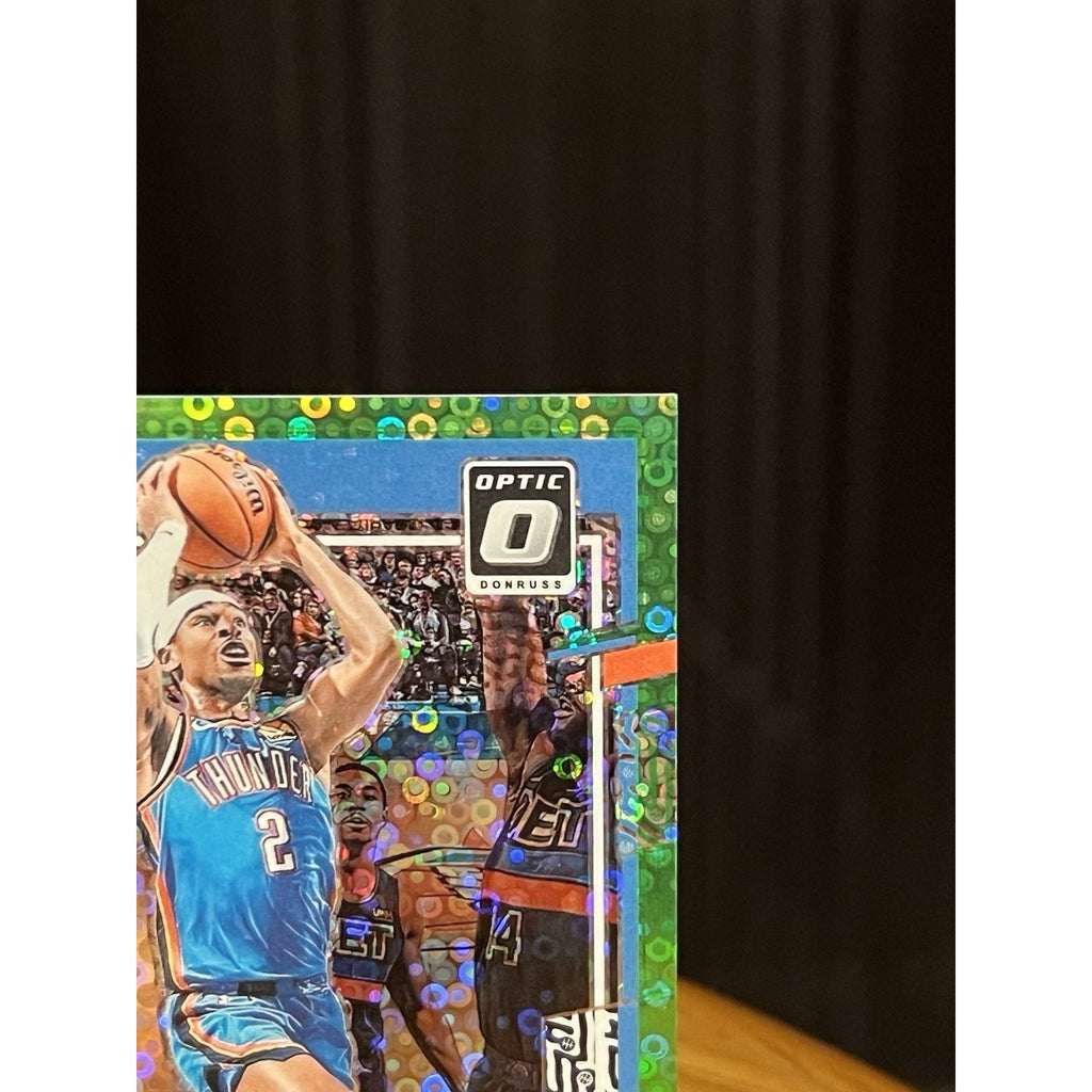 2023 Donruss Optic #104 Shai Gilgeous-Alexander Green Disco Fast Break Prizm /5