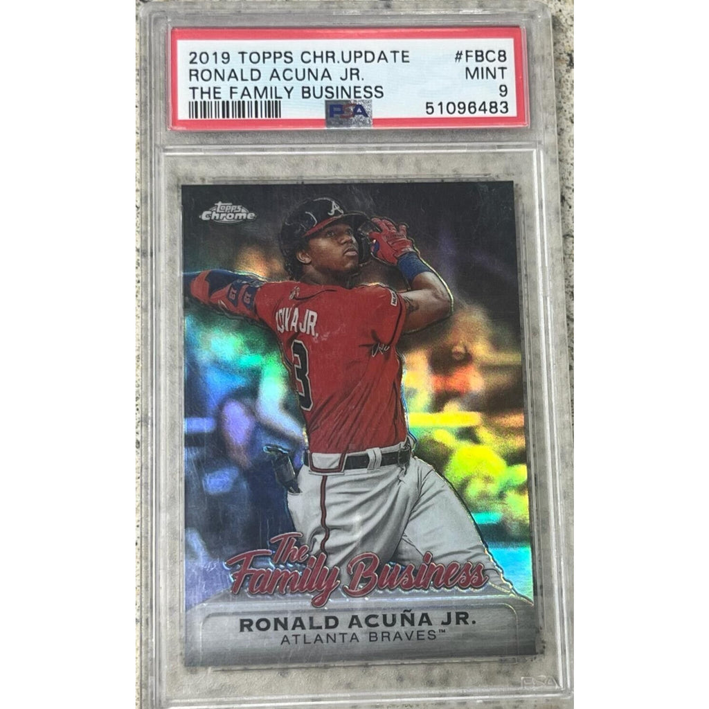 2019 Topps Chrome Update - The Family Business #FBC8 - Ronald Acuna Jr - PSA 9