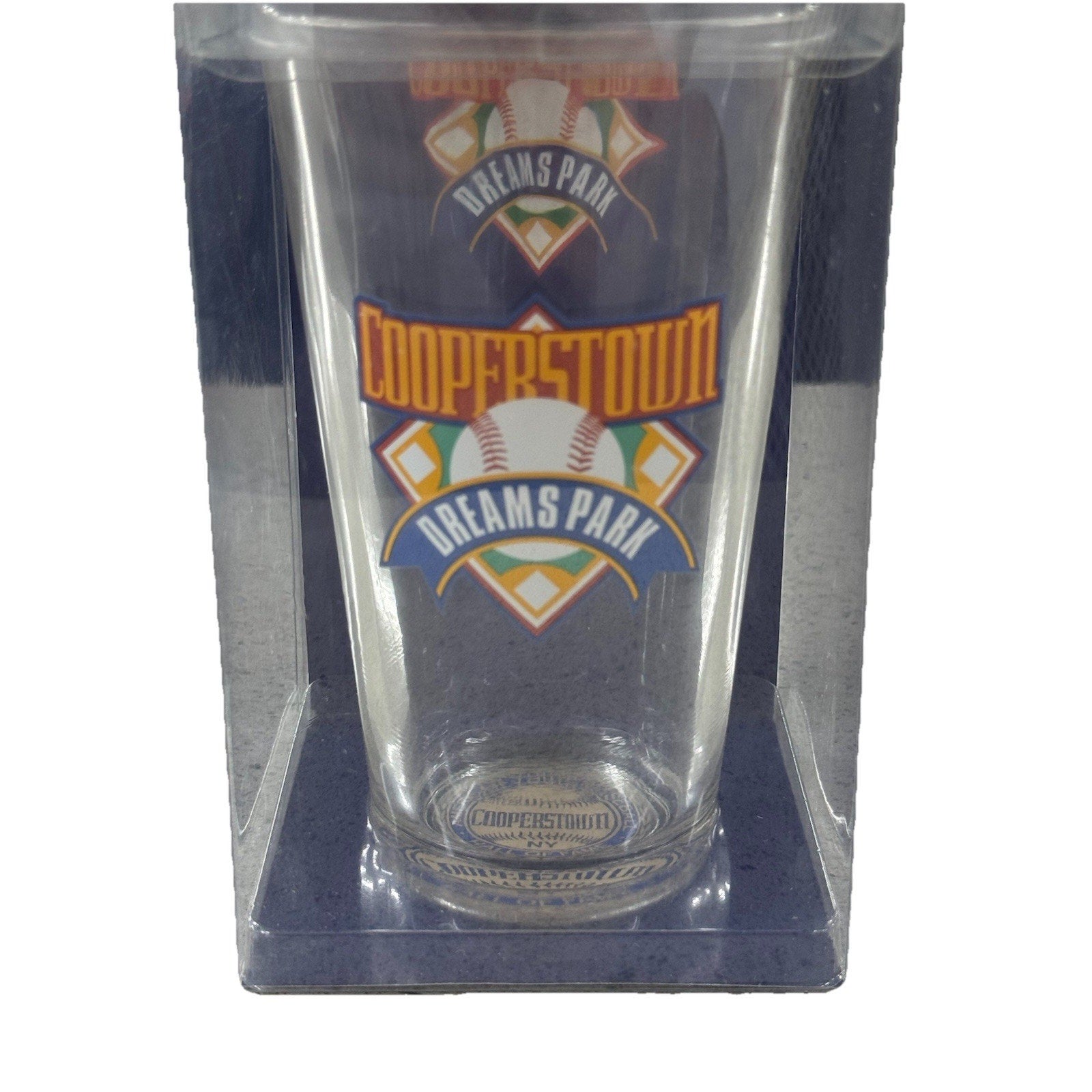 Cooperstown Dream Park Pint Glass Baseball Sealed Vintage 2000s