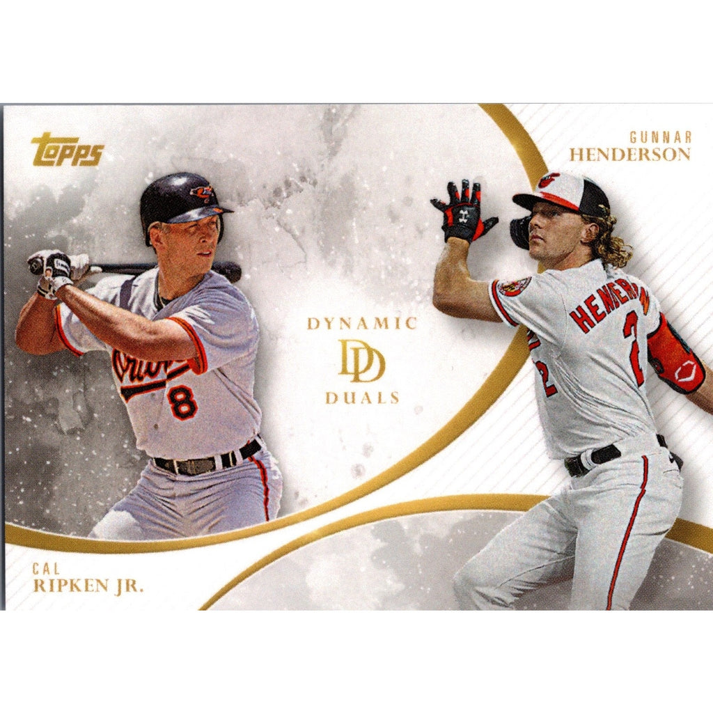 2023 Topps Dynamic Duals Cal Ripken Jr and Gunnar Henderson #25 Mint