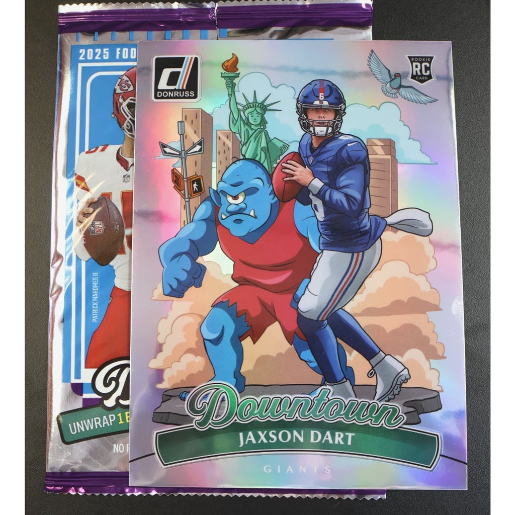 Jaxson Dart 2025 Panini Donruss Oversized Downtown Rookie #14 Jumbo RC Mint