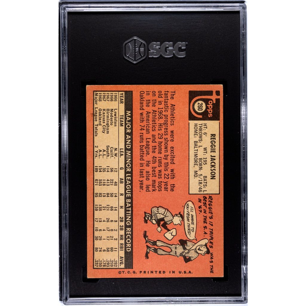 Reggie Jackson 1969 Topps Rookie #260 RC SGC 3