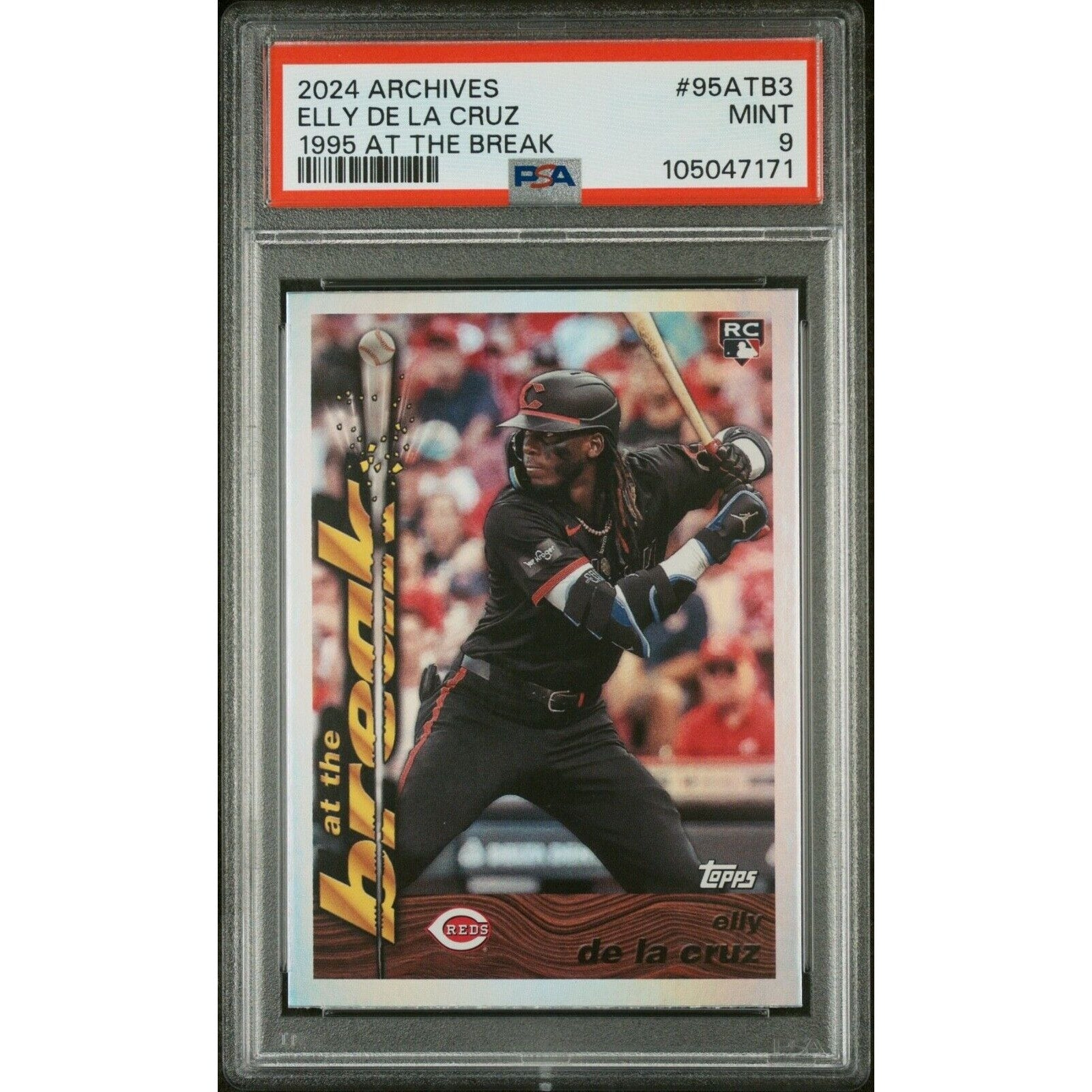 2024 TOPPS ARCHIVES 1995 AT THE BREAK #95ATB-3 ELLY DE LA CRUZ PSA 9 Rookie Reds