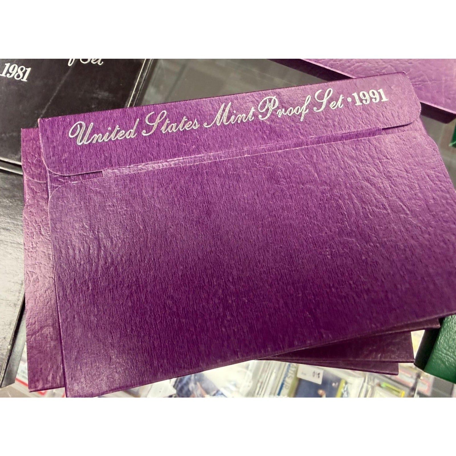 1991 United States Mint Proof Set Original U.S. Mint Coin Collection Purple Case