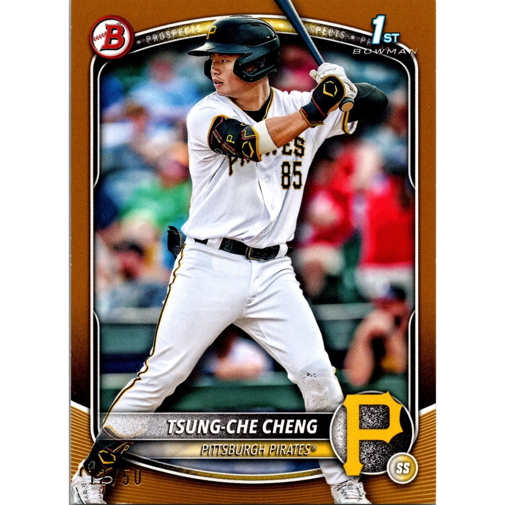 Tsung-Che Cheng 2025 Bowman Prospects Gold /50 #BP-95 Rookie RC