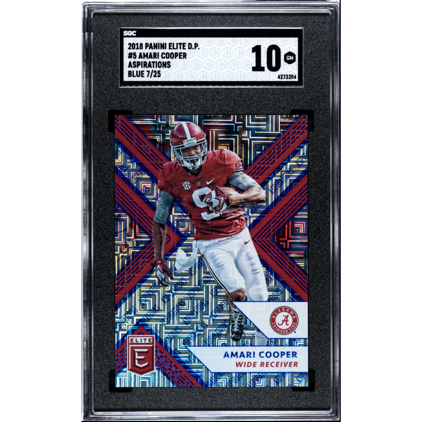 2018 Panini Elite Amari Cooper Draft Picks Aspirations Blue /25 #5 SGC 10