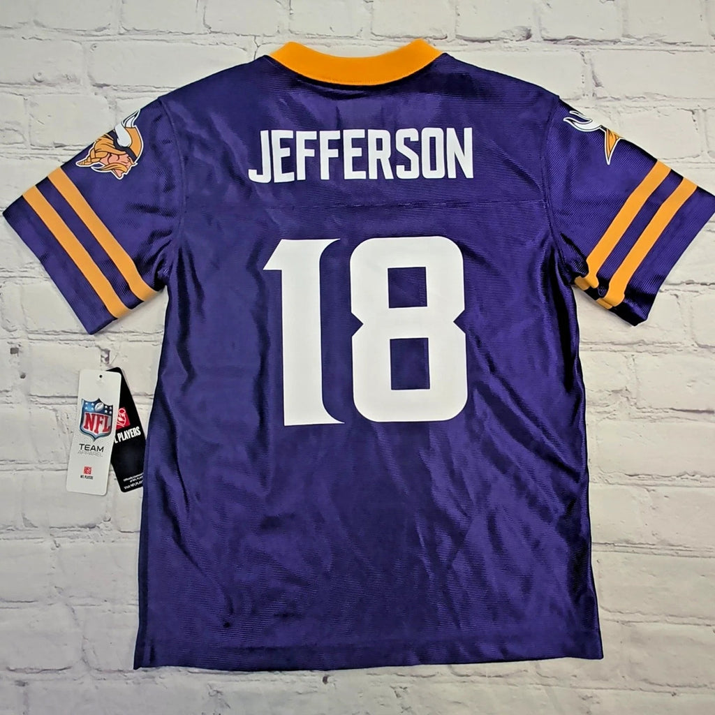 Minnesota Vikings Justin Jefferson Officially Licensed Home Jersey Kids L NWT