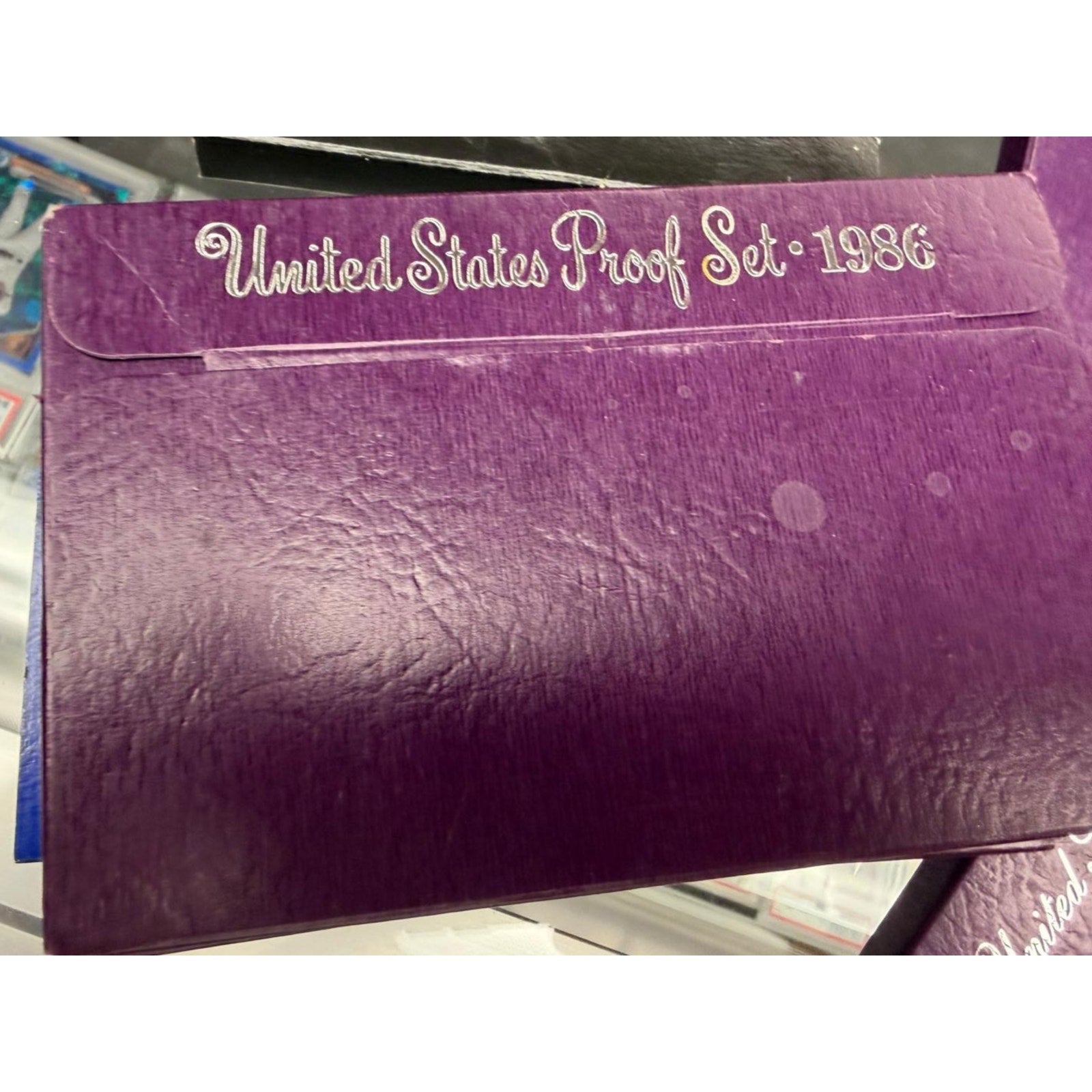 1986 United States Proof Set Original U.S. Mint Coin Collection Purple Case