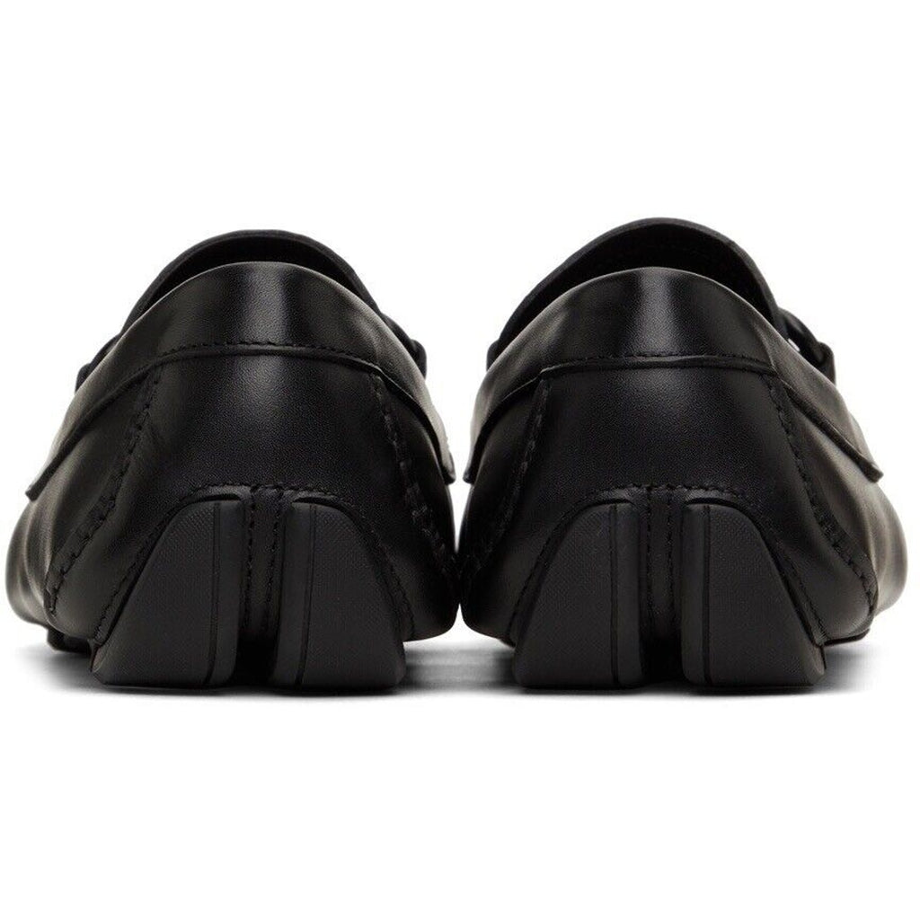 New Salvatore Ferragamo Parigi Black Dark Driver Loafer Leather Box Size 6 EEE