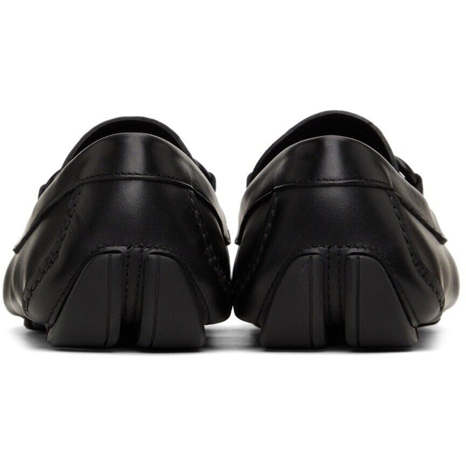 New Salvatore Ferragamo Parigi Black Dark Driver Loafer Leather Box Size 6 EEE