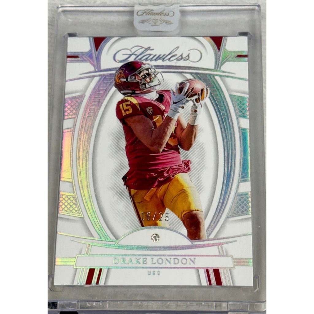 DRAKE LONDON 2023 PANINI FLAWLESS FOOTBALL #85 ROOKIE Diamond RC /25 SEALED