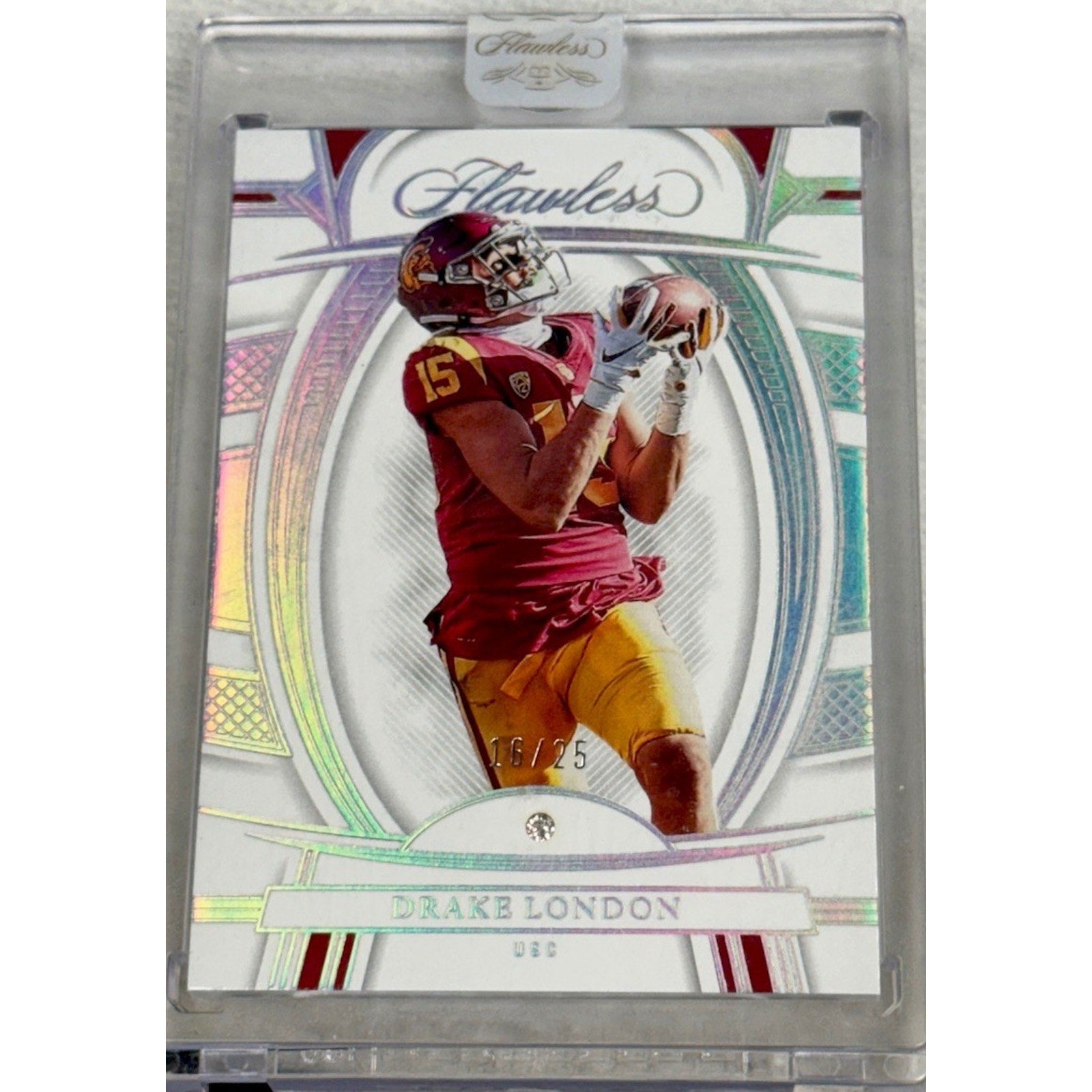 DRAKE LONDON 2023 PANINI FLAWLESS FOOTBALL #85 ROOKIE Diamond RC /25 SEALED