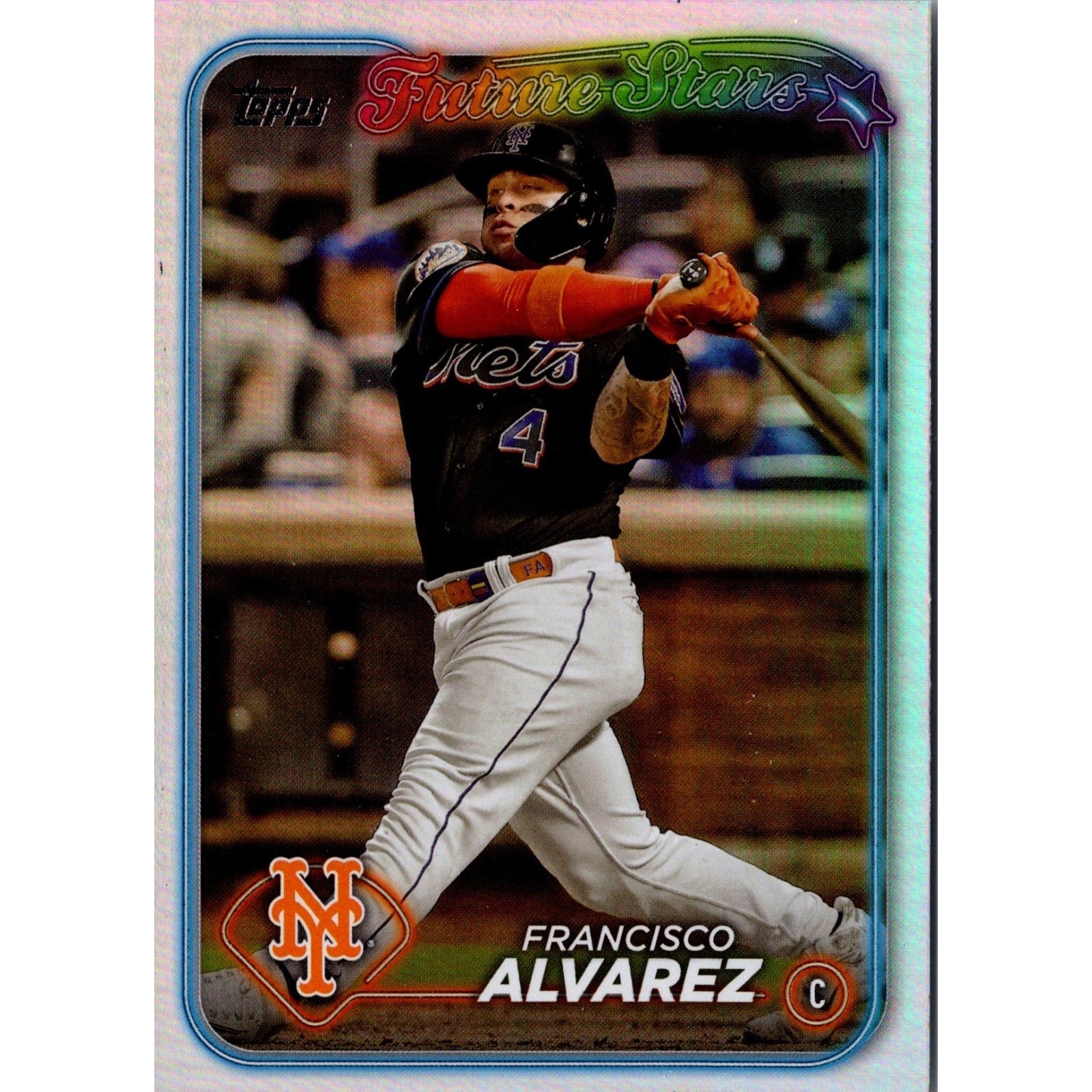 Francisco Alvarez 2024 Topps Series 2 Future Stars Rainbow Foil #383. - NY Mets