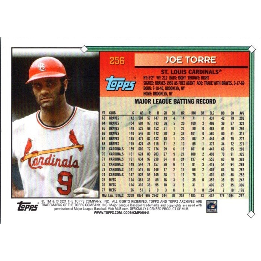 2024 Topps Archives Joe Torre #256 1994 Design - St. Louis Cardinals