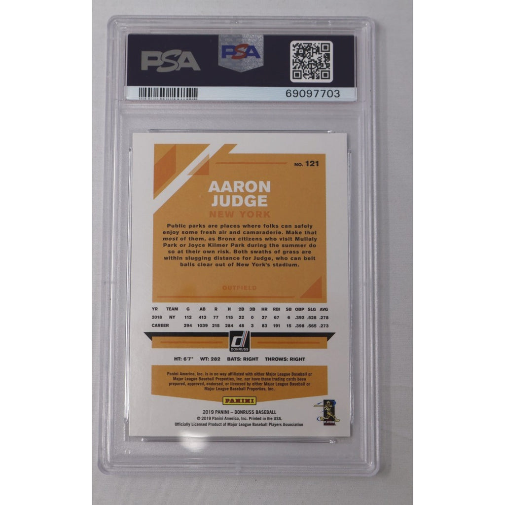 Aaron Judge 2019 Panini Donruss #121 PSA 10 Gem Mint