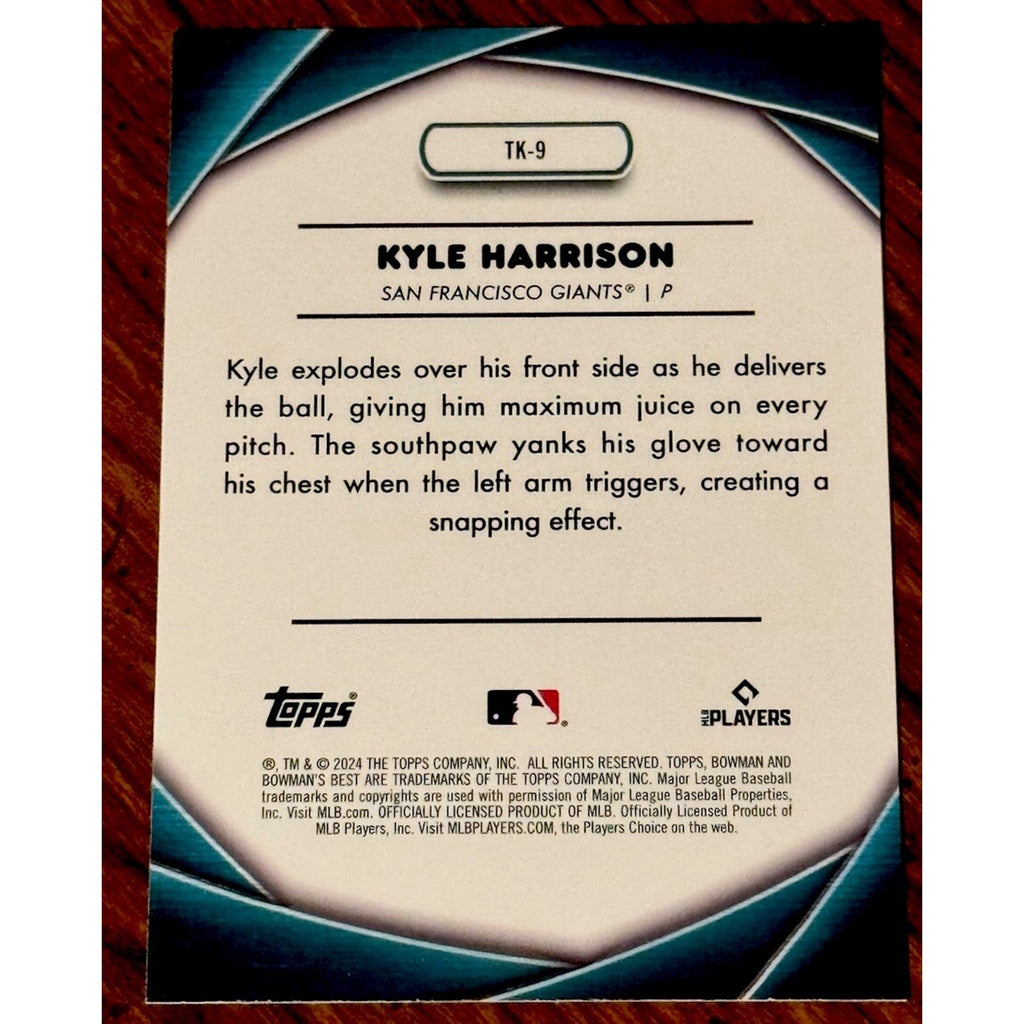 2024 Bowman's Best “Shots By The Kid” Kyle Harrison #TK-9 Giants Mint