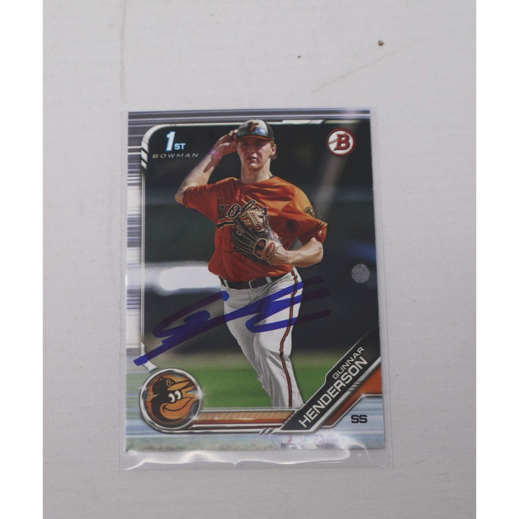 Gunnar Henderson 2019 1st Bowman Rc Auto DNA Authentic Rookie Mint