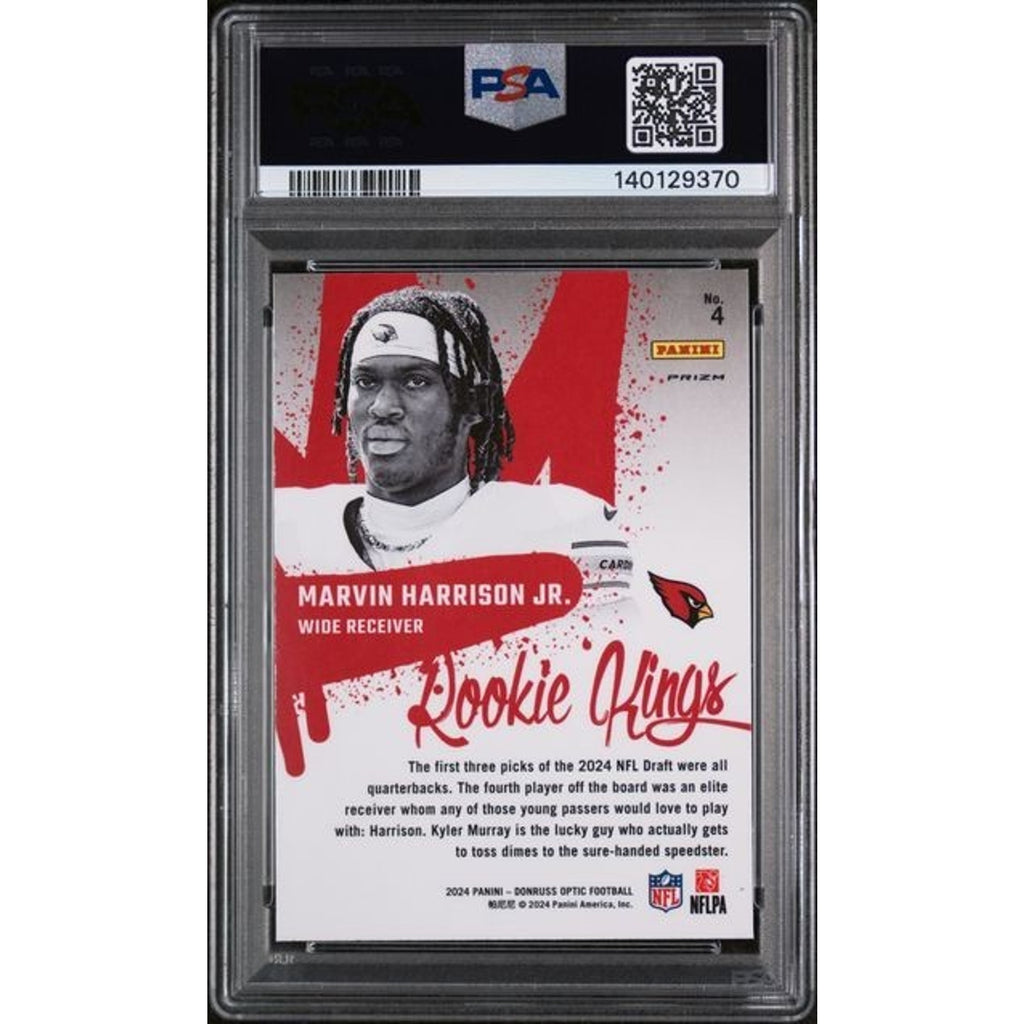 Marvin Harrison Jr 2024 Donruss Optic Rookie Kings RC #4 PSA 10 Gem MT
