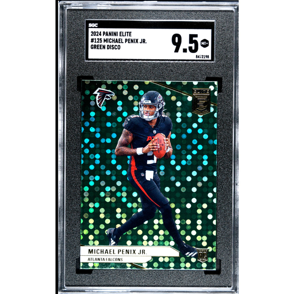 2024 Donruss Elite Michael Penix JR. Green Disco #125 SGC 9.5 Falcons Rookie